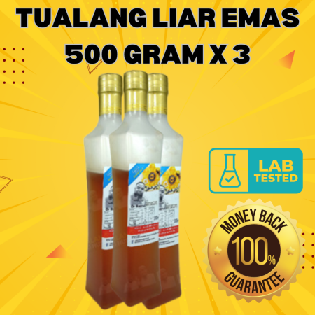 Pakej F - 3 botol Tualang Liar Emas 500g